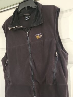 Mountain Hardwear Black Fleece Vest with Logo